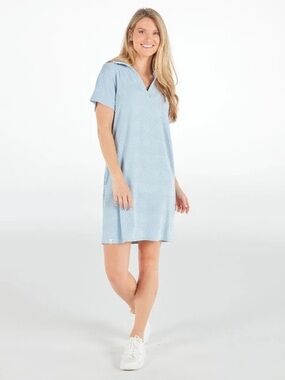 Simply Southern Terry Dress in Ice Blue
